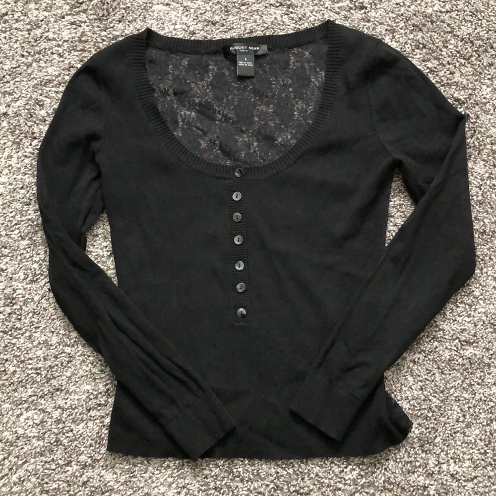 Lace back top